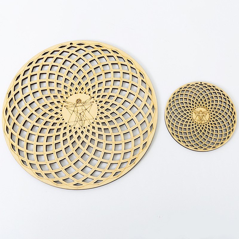 Wooden Crafts Geometric Wall Art Patterns Meditation Decorations - Image 2