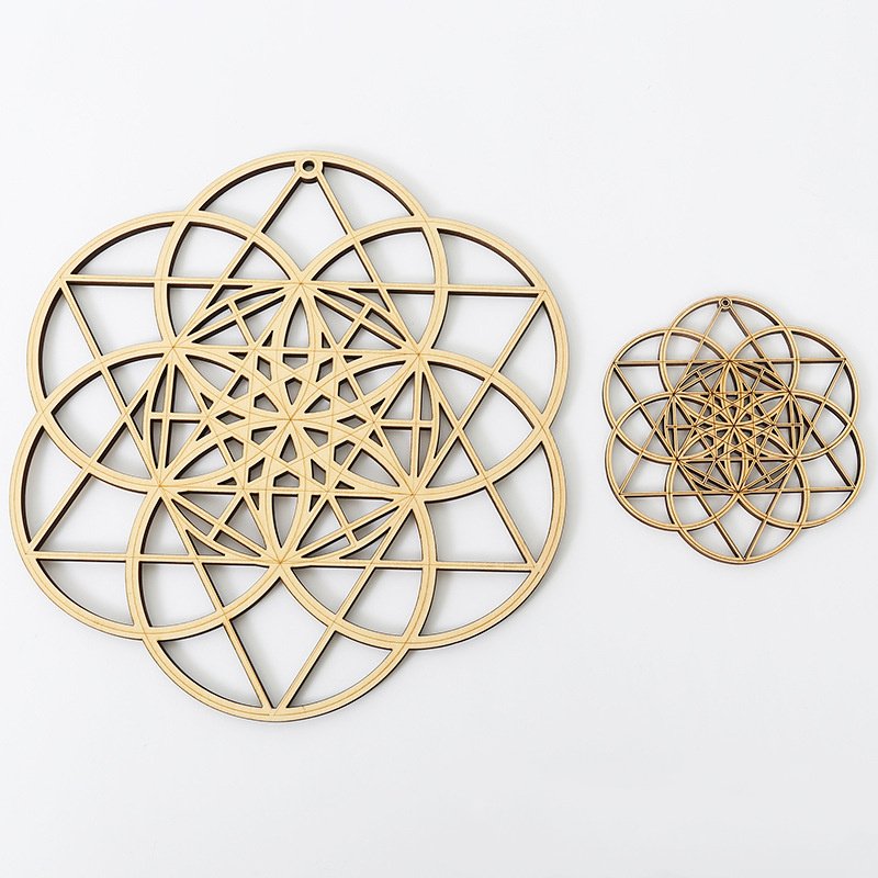 Wooden Crafts Geometric Wall Art Patterns Meditation Decorations - Image 6