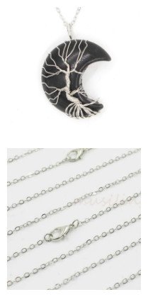 Natural Crystal Moon Pendant - Image 9