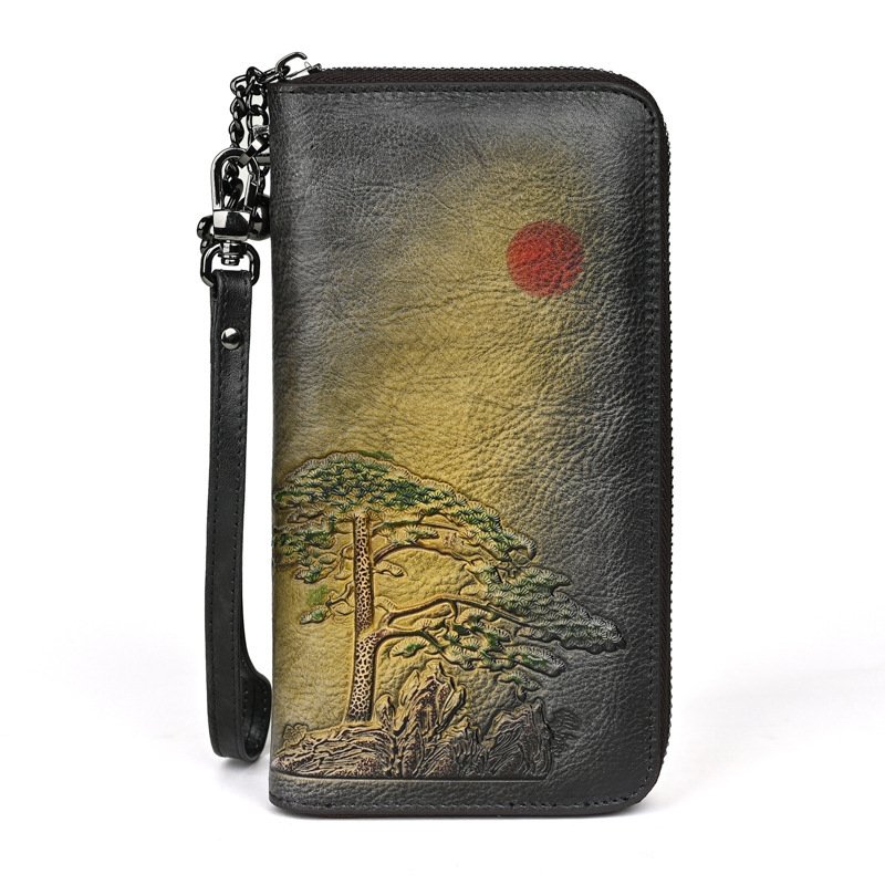 Women's Leather Wallet Long Rising Sun - Image 7
