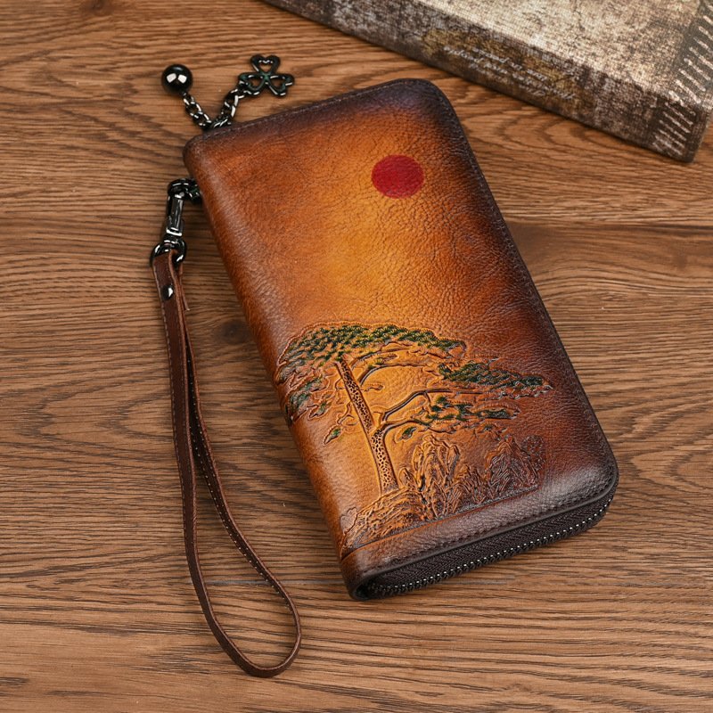 Women's Leather Wallet Long Rising Sun - Image 6