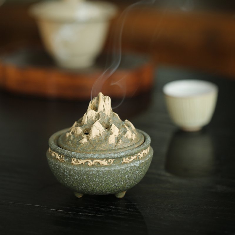 Small Size Tea Room Incense Ceramic Incense Burner - Image 3