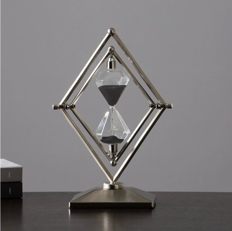 Glass Sand Clock Timer Metal Ornaments - Image 2
