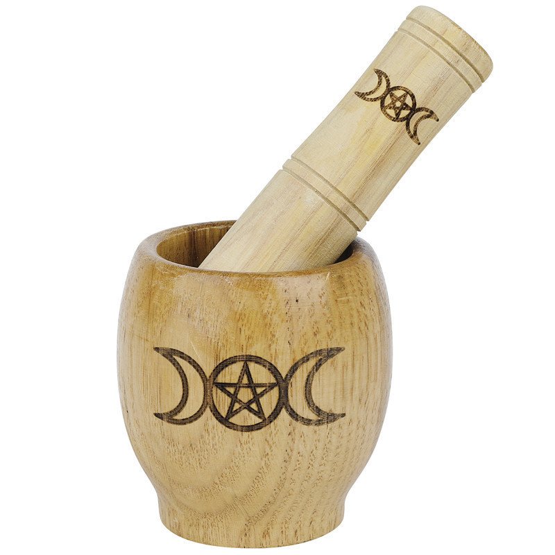 Wooden Masher Mashing Medicine Pot Altar Ornament - Image 2