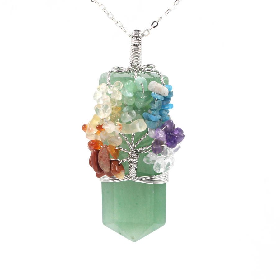 Crystal Column Tree Of Life Winding Pendant Necklace - Image 5