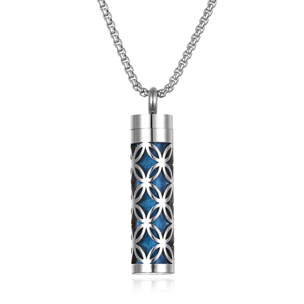Aromatherapy Pendant Perfume Bottle Essential Oil Titanium Steel - Image 9