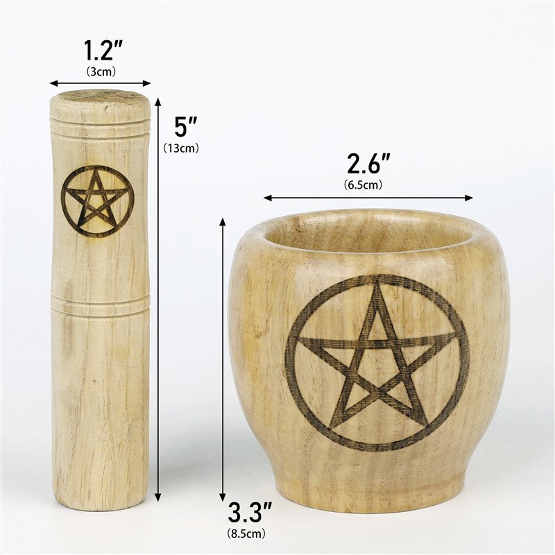 Wooden Masher Mashing Medicine Pot Altar Ornament - Image 4