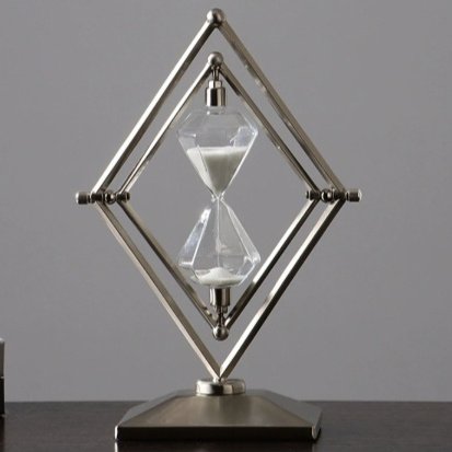 Glass Sand Clock Timer Metal Ornaments