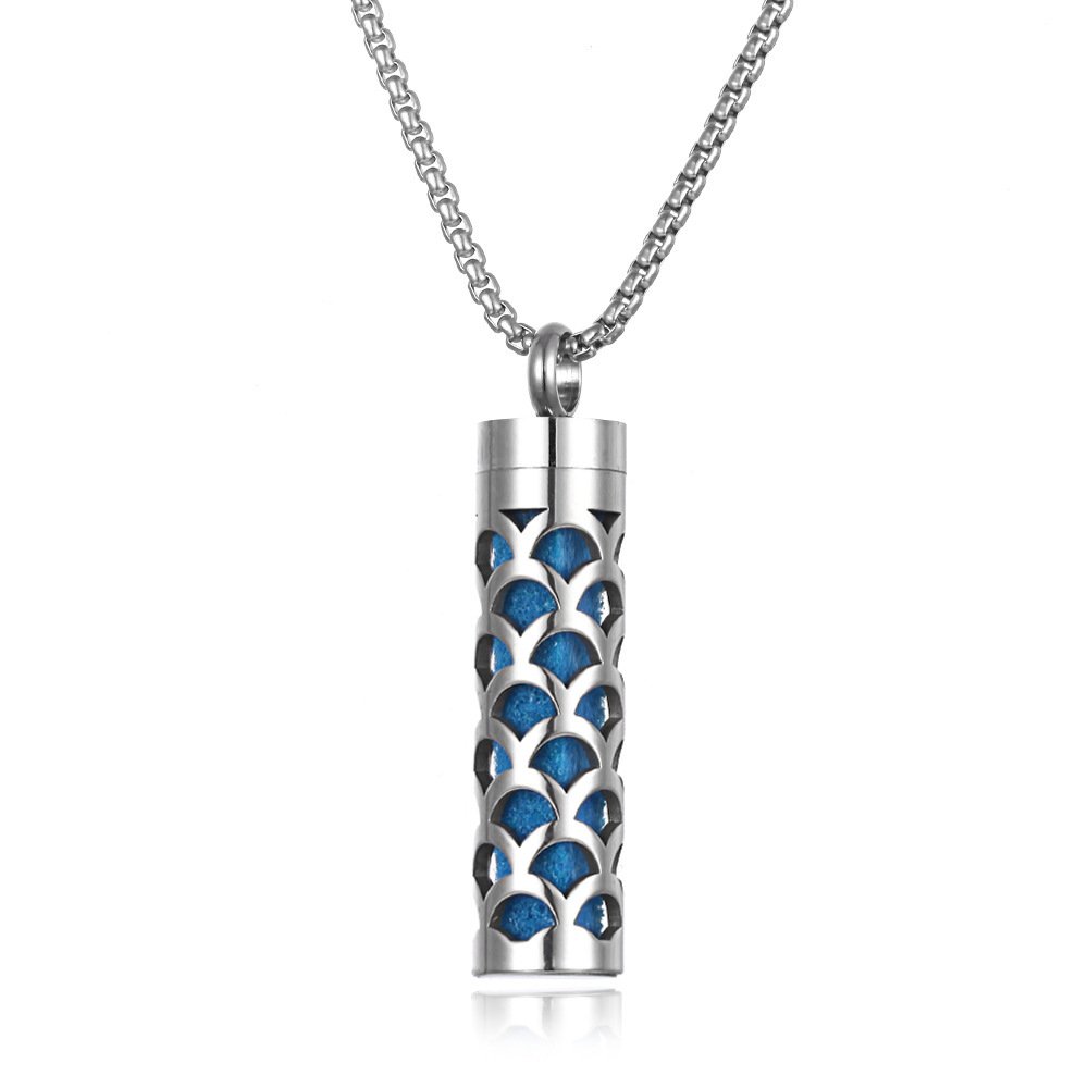 Aromatherapy Pendant Perfume Bottle Essential Oil Titanium Steel - Image 3