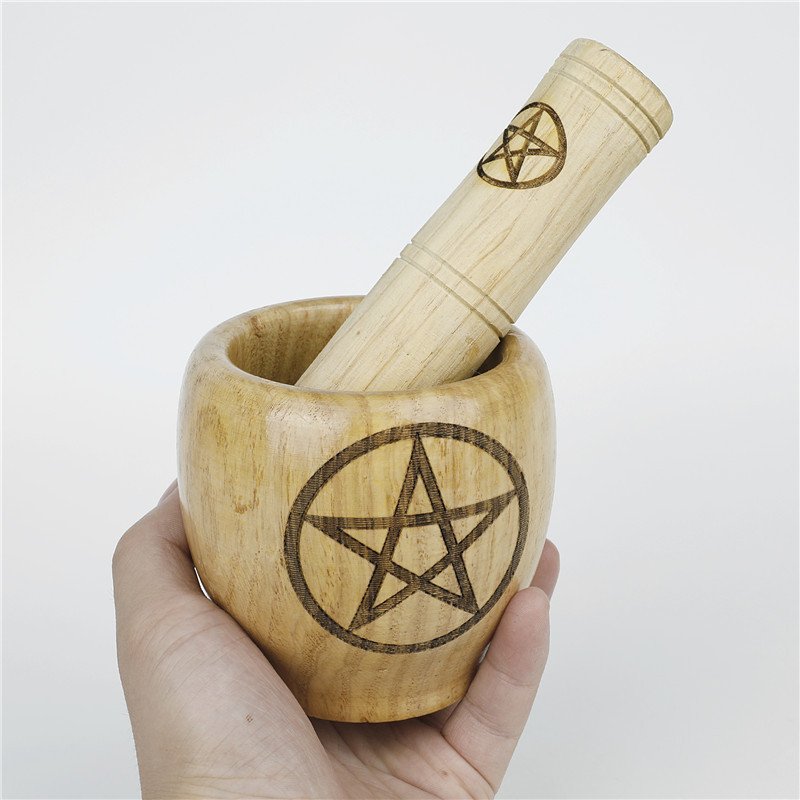 Wooden Masher Mashing Medicine Pot Altar Ornament - Image 5