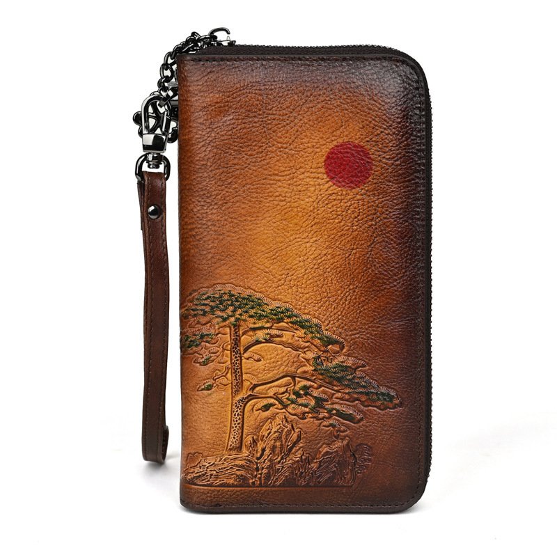 Women's Leather Wallet Long Rising Sun - Image 4