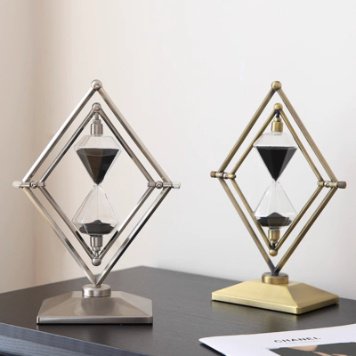 Glass Sand Clock Timer Metal Ornaments - Image 3