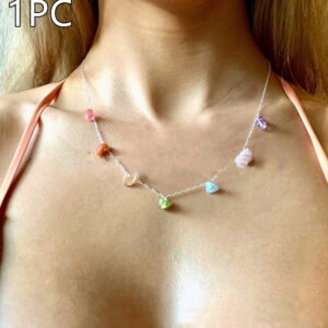 Seven Color Chakra Natural Crystal Necklace