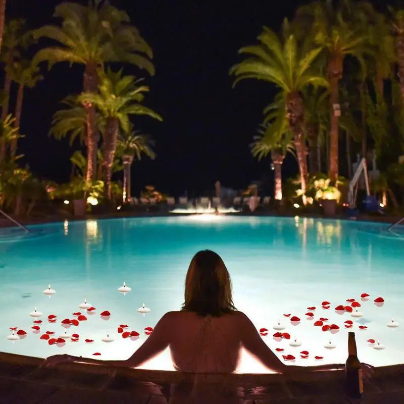 Floating Tealights Candles For Pool Party Wedding Home Bathtub Decor Supplies Romantic Confession Candlelight Dinner - Image 3