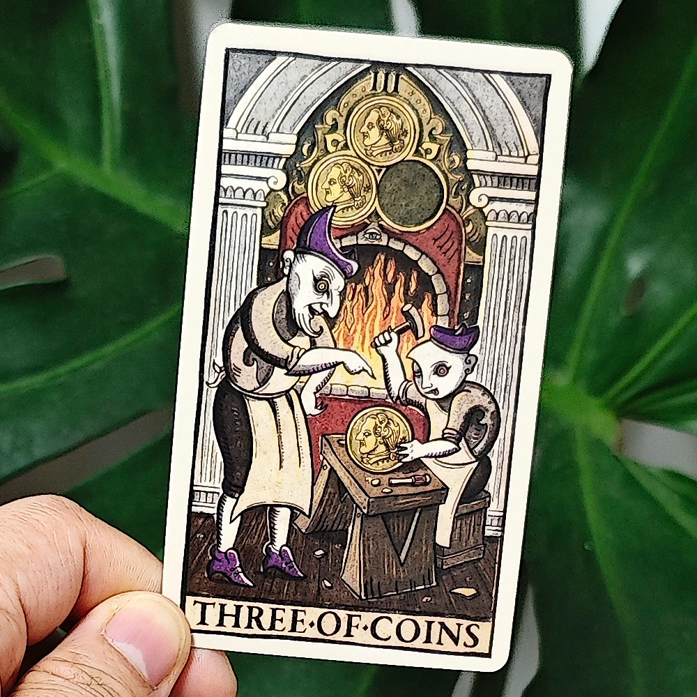 Trionfi Della Luna Tarot - Fully Illustrated 78-card Tarot Deck 10.3*6cm Inspired By Marseilles Style Tarot - Image 4