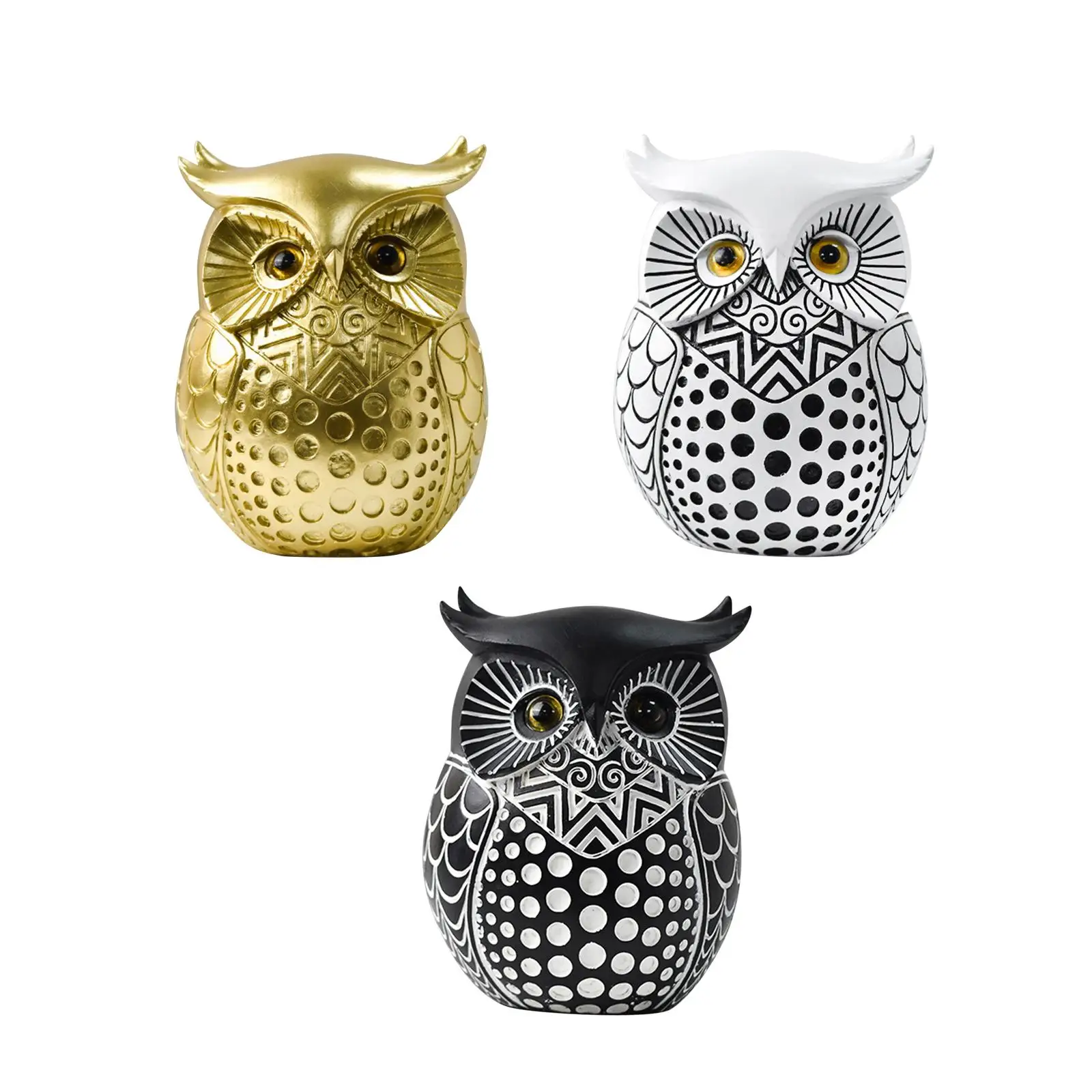 Owl Statue Home Decor Simple Accent Cute Animal Sculpture Owl Decorations for Home for Tabletop Entrance Shelf Mantel