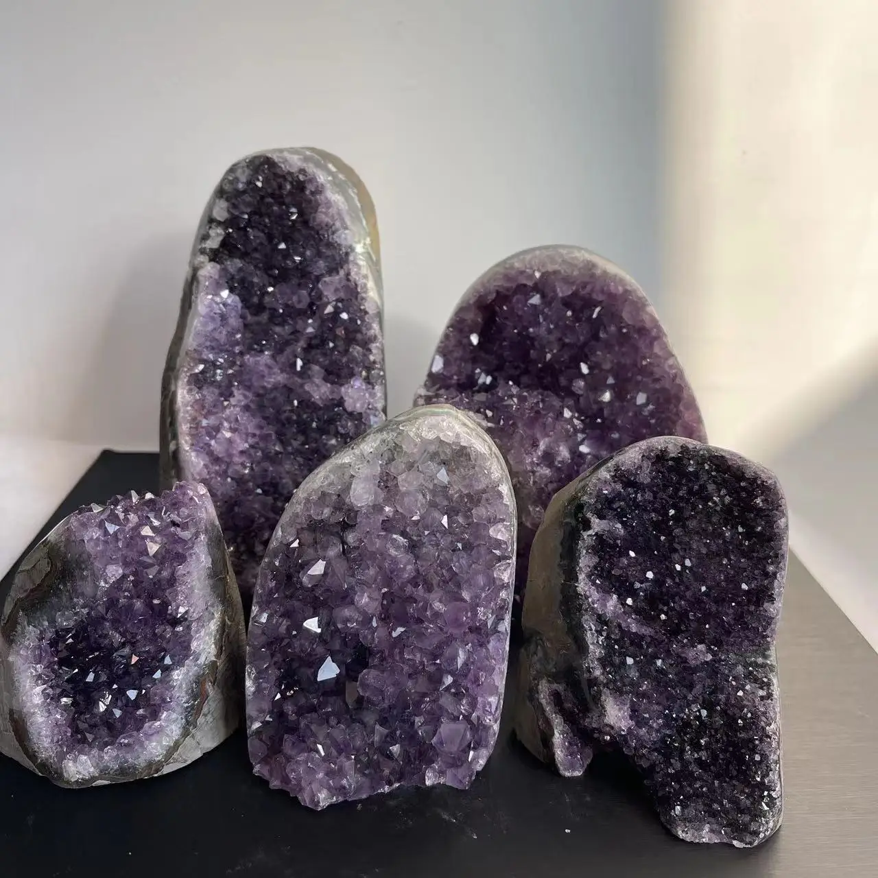 1PC Natural Amethyst Crystal Cluster Quartz Raw Crystals Healing Stone Ore Mineral Home Decor Purple Cornucopia Feng Shui Stone - Image 4