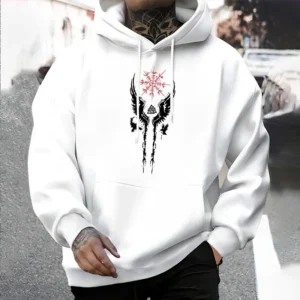 Ancient Viking Raven Men Hoodies Urban Streetwear Fashion Hooded Sweatshirt Male Hip Hop Trendy Casual Hoody Autumn Winter Style