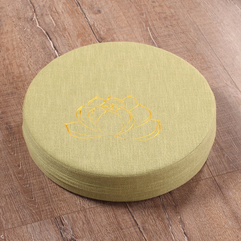 Embroidered Linen Lotus Meditation Meditation Futon - Image 4